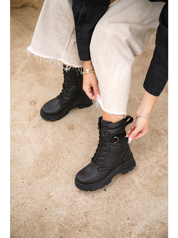 D529 Soğuk Geçirmez Kadın Günlük Ortopedik Kışlık Bot - Görsel 3