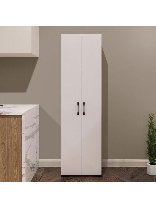 Eco Room Arina 2 Kapaklı 8 Raflı Çok Amaçlı Dolap - Beyaz