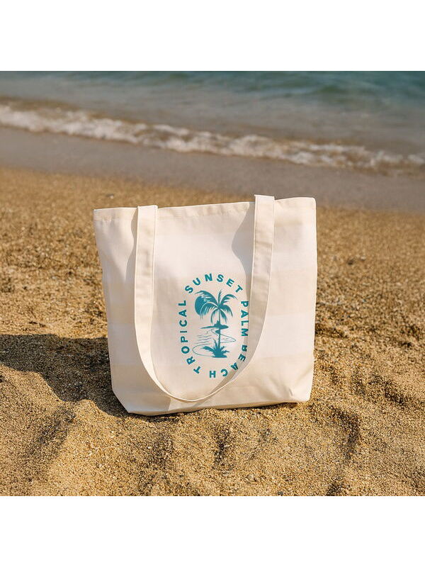 Evidea Soft Tropical Çanta - Ekru - 50x45 cm