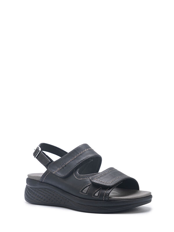 105486.Z5FX Siyah Kadın Comfort Sandalet - Görsel 3