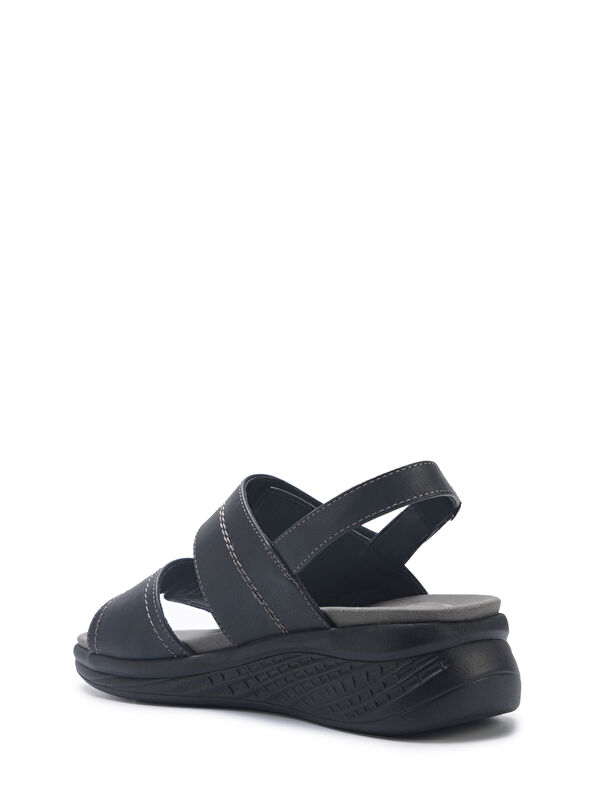 105486.Z5FX Siyah Kadın Comfort Sandalet - Görsel 4