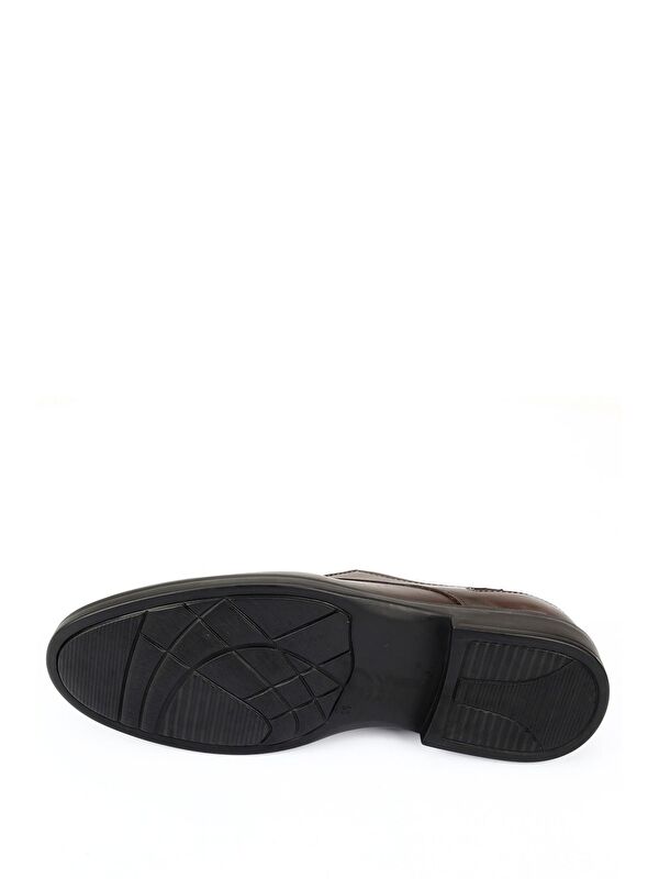 KAHVERENGİ Hakiki Deri Yuvarlak Burun Bağcıklı Erkek Ayakkabı 42176 - Görsel 7