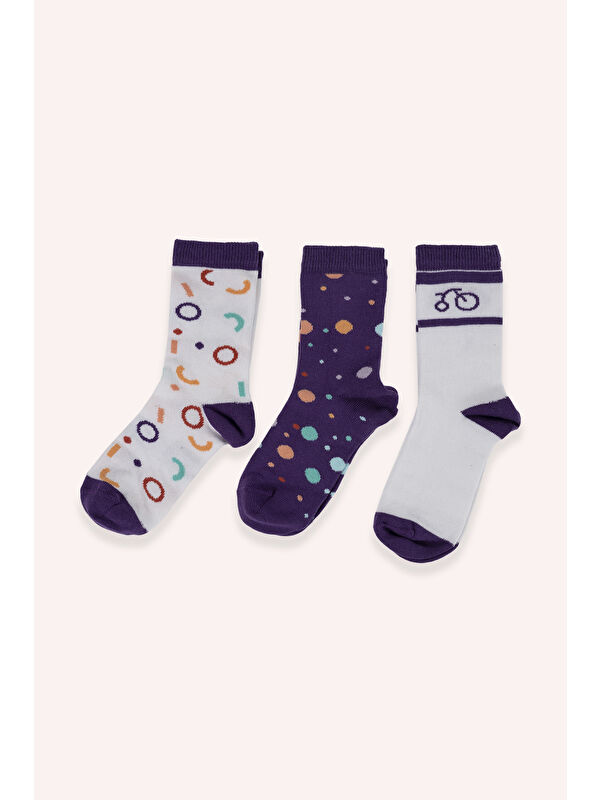 Panço Unisex Çocuk 3'lü Kutulu Çorap