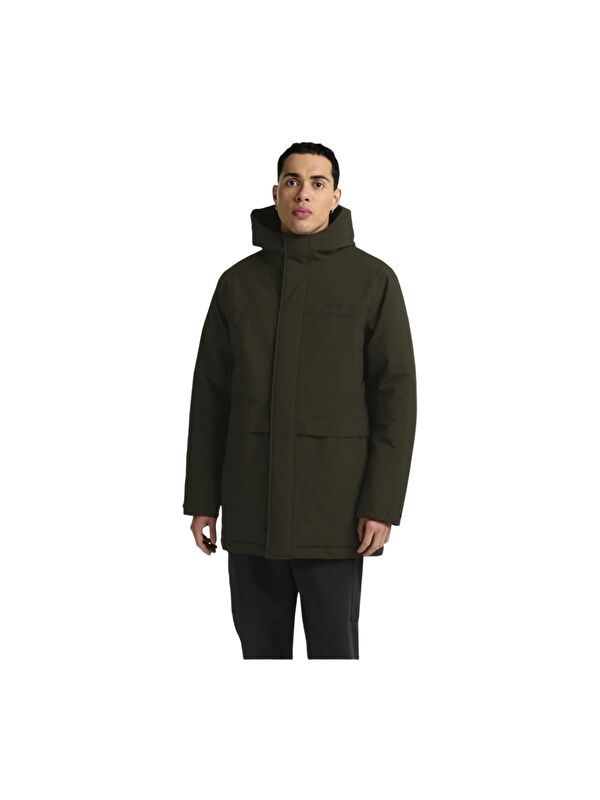 Jack Wolfskin Cold Camp Coat Erkek Yeşil Outdoor Mont