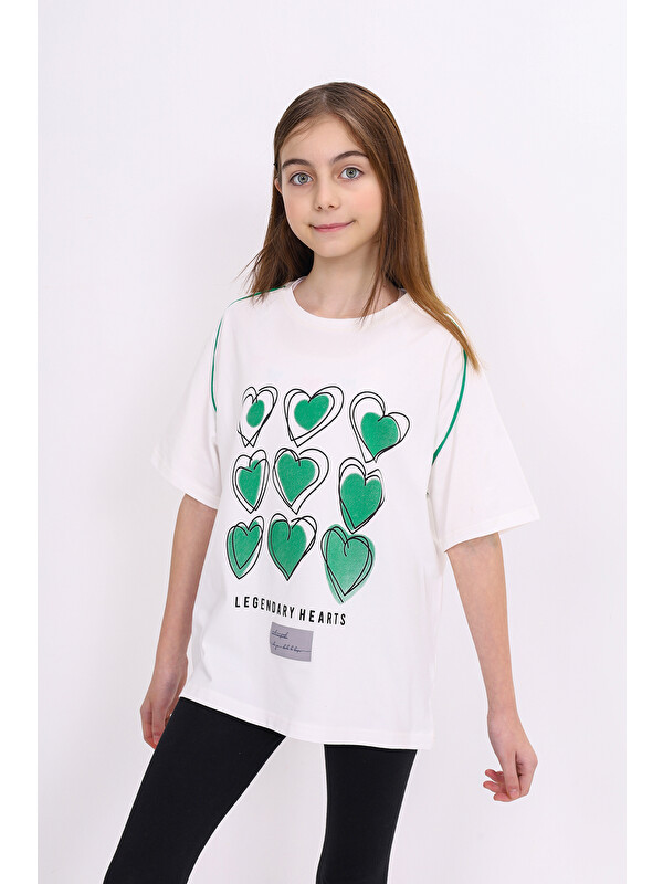Toontoykids Kız Çocuk Baskılı Tişört