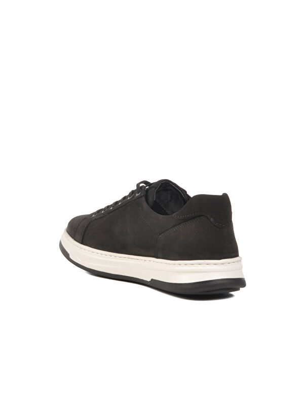 Siyah Nubuk Hakiki Deri Erkek Casual Ayakkabı 2516 M - Görsel 5