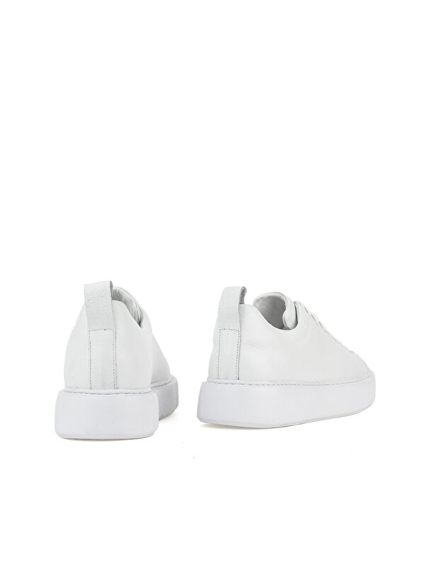 Erkek Hakiki Deri Sneaker 1511026Z875Y Beyaz - Görsel 4