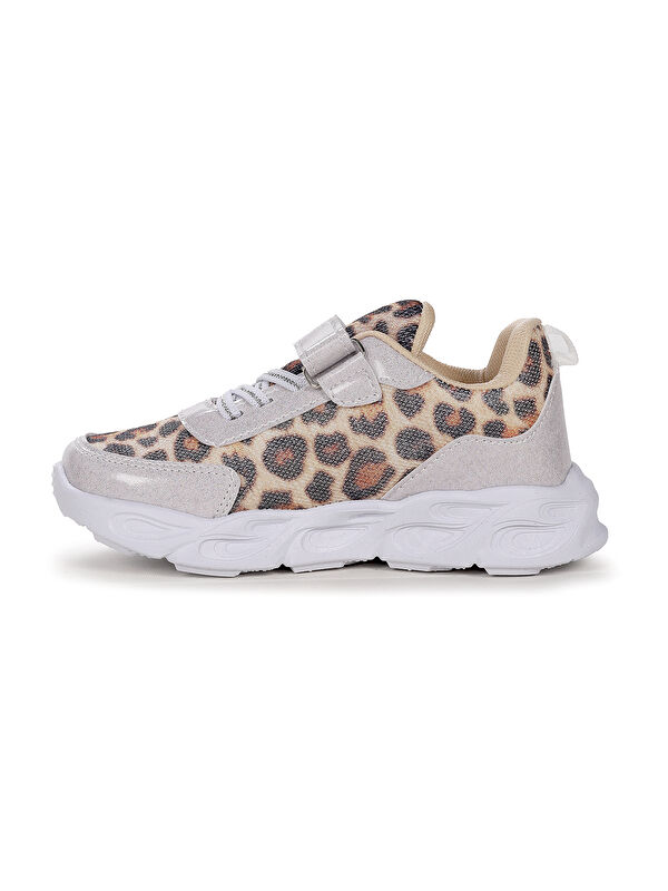 Teno Leopar Desenli Cırtlı Işıklı Kız Çocuk Spor Ayakkabı - Görsel 5