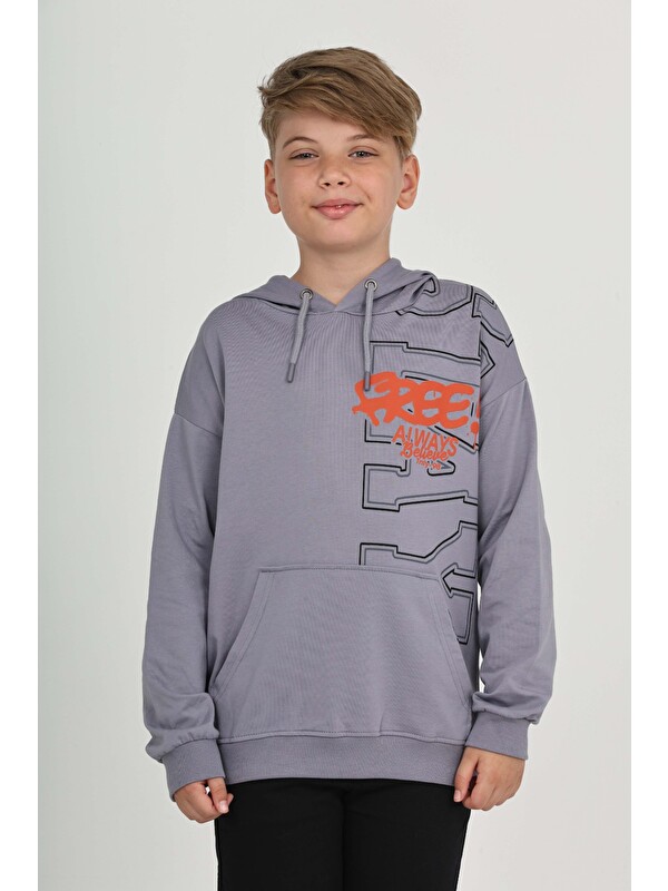 Toontoykids Erkek Çocuk Stay Baskılı Sweatshirt