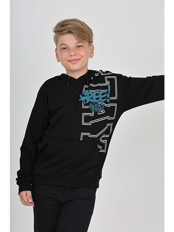 Toontoykids Erkek Çocuk Stay Baskılı Sweatshirt