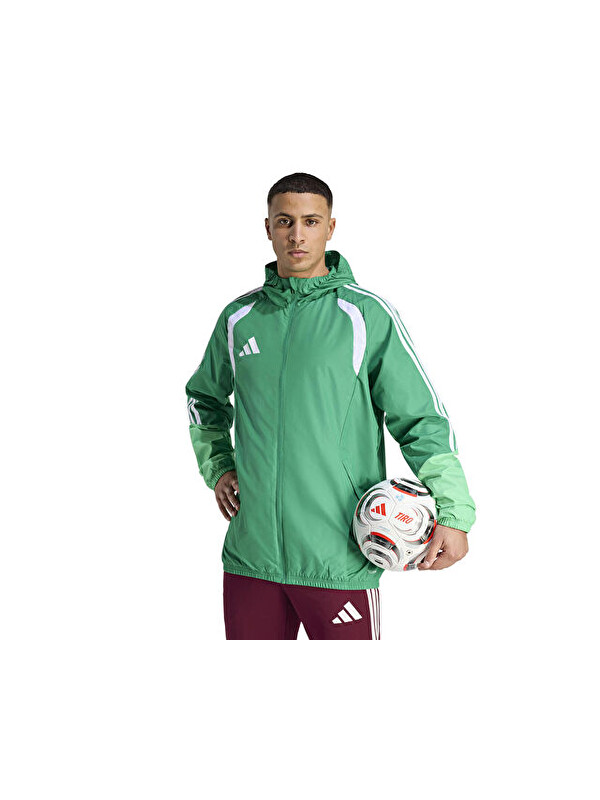 Adidas Tiro26C Aw Jkt Erkek Futbol Antrenman Yağmurluk KB0136 Yeşil