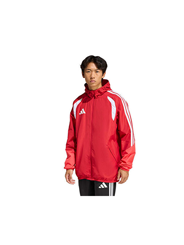 Adidas Tiro26C Aw Jkt Erkek Futbol Antrenman Yağmurluk KB0134 Kırmızı