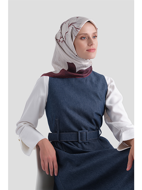 ARMİNE Saf İpek Twill Eşarp 9639D 81