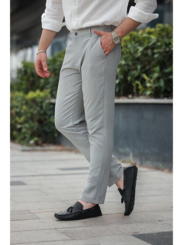 Madmext Gri Basic Erkek Pantolon E6576