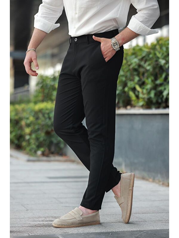 Madmext Siyah Basic Erkek Pantolon E6576