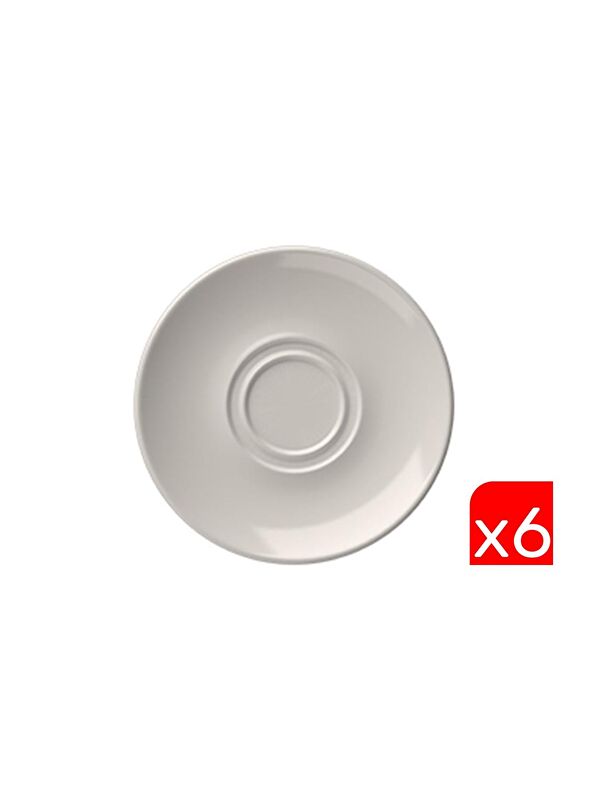 TABAK EVİ Porselen Lona Fincan Tabağı 16cm Taban Çapı 4cm 6 LI