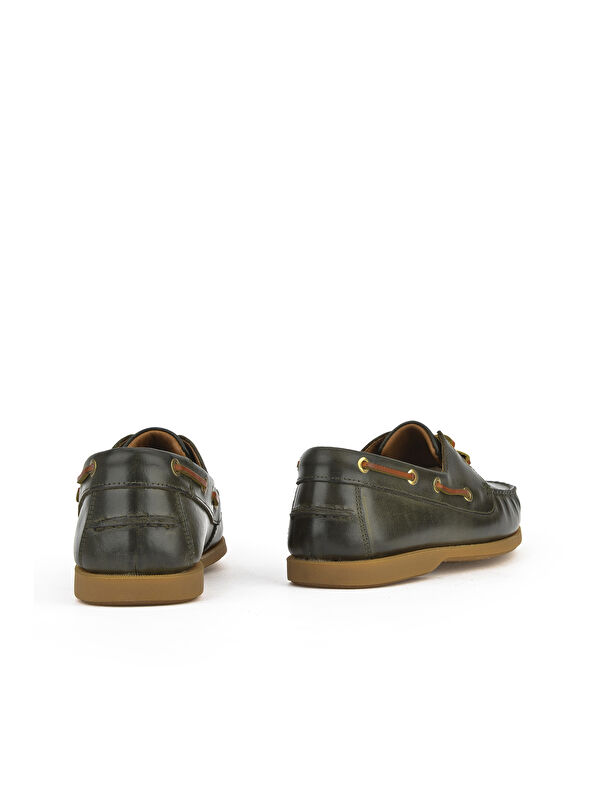 Erkek Hakiki Deri Ayakkabı 1511007ZD1001 Haki - Görsel 4