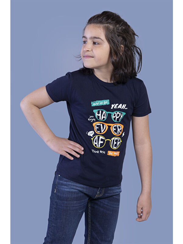 Toontoykids Erkek Çocuk Gözlük Baskılı Tişört