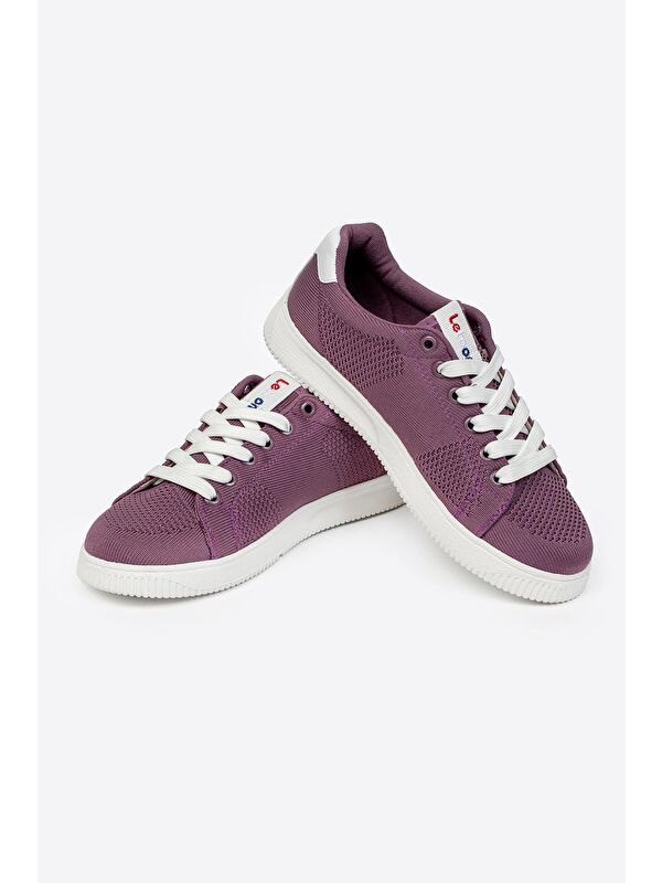 Yuvarlak Burunlu Bağcıklı Desenli Kadın Spor Ayakkabı - Görsel 3