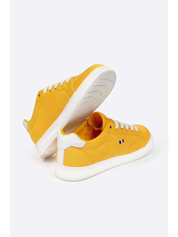 Yuvarlak Burunlu Bağcıklı Desenli Kadın Spor Ayakkabı - Görsel 5