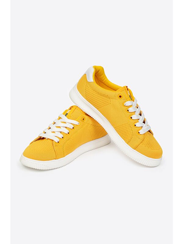 Yuvarlak Burunlu Bağcıklı Desenli Kadın Spor Ayakkabı - Görsel 6