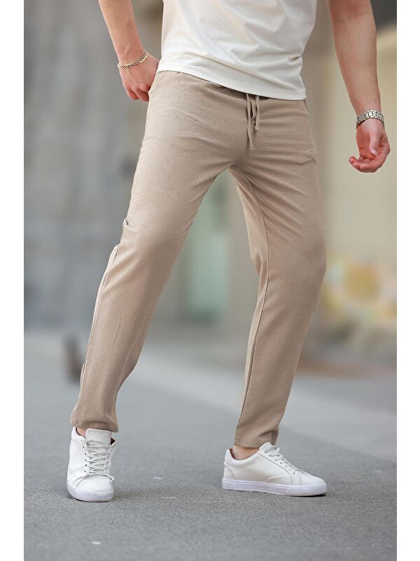 Madmext Bej Regular Fit Erkek Pantolon E6572