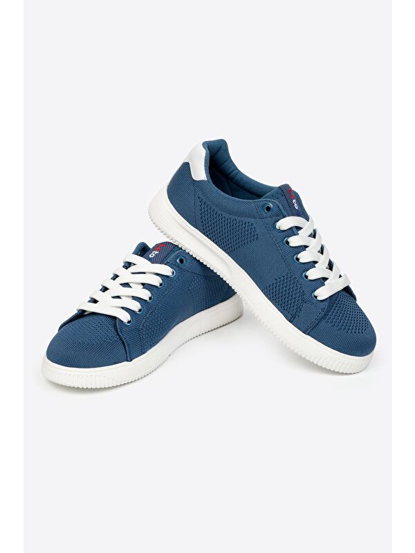 Yuvarlak Burunlu Bağcıklı Desenli Kadın Spor Ayakkabı - Görsel 5