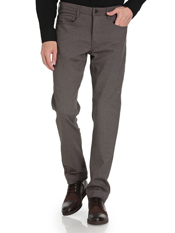 Hatemoğlu Vizon Regular Fit 5 Cep Pamuklu Pantolon