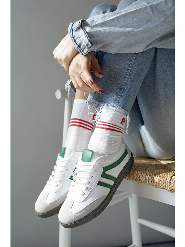 GARCİA Unisex Ortopedik Günlük Bağcıklı Yürüyüş Koşu Sneaker Spor Ayakkabı - Görsel 7