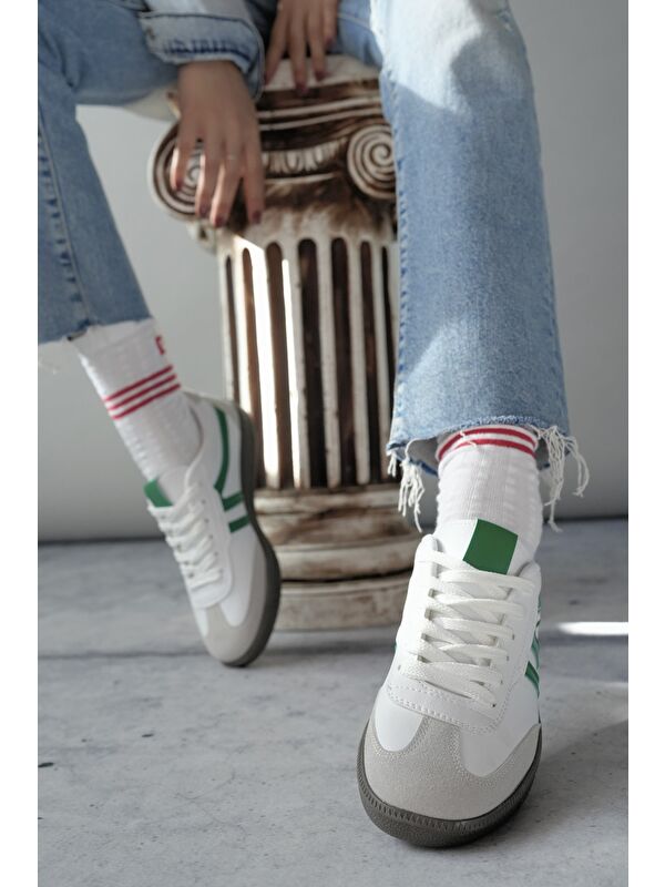 GARCİA Unisex Ortopedik Günlük Bağcıklı Yürüyüş Koşu Sneaker Spor Ayakkabı - Görsel 8