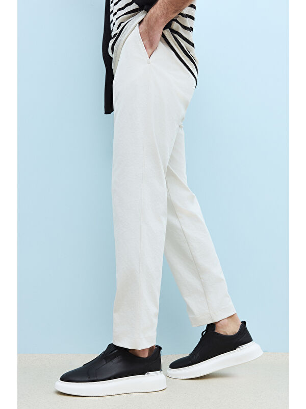 Erkek Hakiki Deri Sneaker 151987Z026 Siyah - Görsel 7