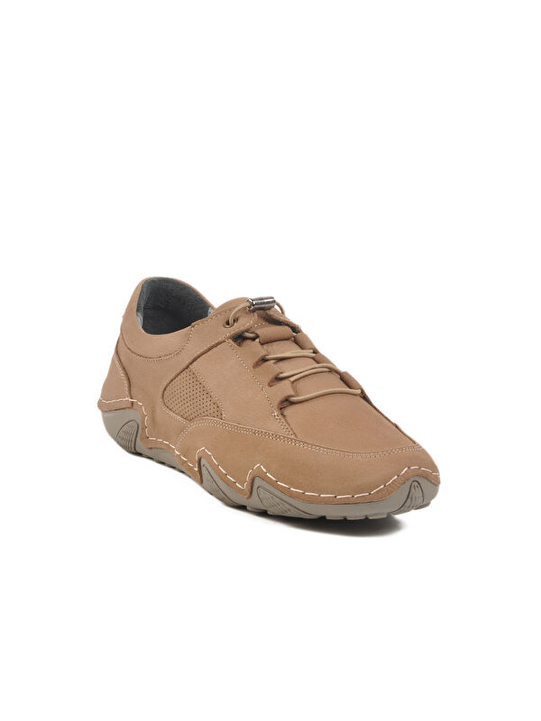 Vizon Nubuk Hakiki Deri Erkek Casual Ayakkabı 328 M - Görsel 4