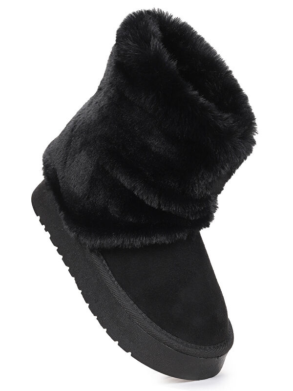 Nera Kürklü Kız Çocuk Süet Bot Ayakkabı - Görsel 2