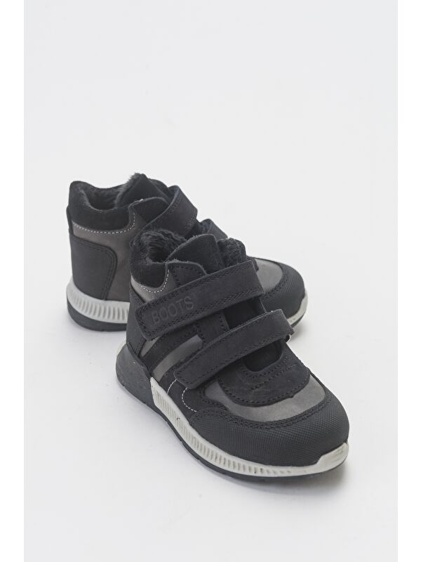 Erkek Çocuk Siyah Hakiki Deri Suya Dayanıklı Anatomik İlk Adım Bot - Görsel 2