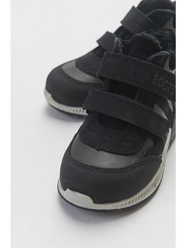 Erkek Çocuk Siyah Hakiki Deri Suya Dayanıklı Anatomik İlk Adım Bot - Görsel 3