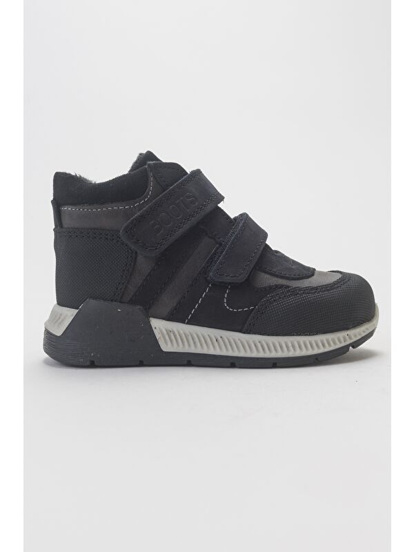 Erkek Çocuk Siyah Hakiki Deri Suya Dayanıklı Anatomik İlk Adım Bot - Görsel 5