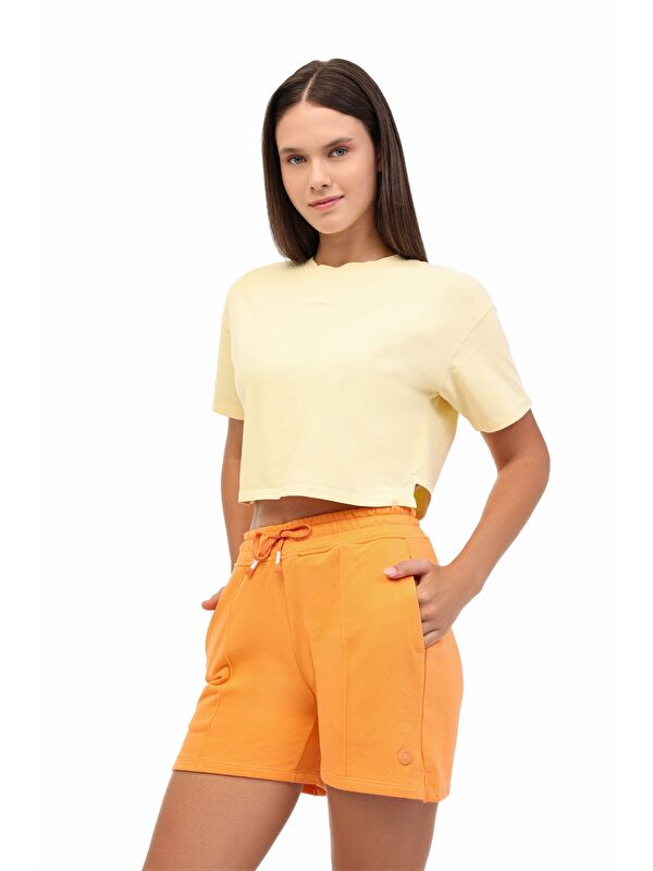 Lumberjack WL PERLA 11SS170 5FX Sarı Kadın Kısa Kol T-Shirt