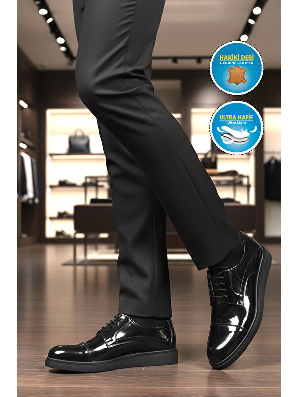 Ayakmod Siyah Ayakmod Hakiki Deri Erkek Casual Ayakkabı 917 M