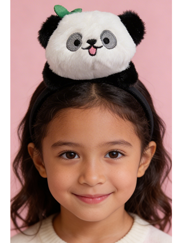 Katia And Bony Sevimli Panda Kulaklı Siyah Çocuk Taç