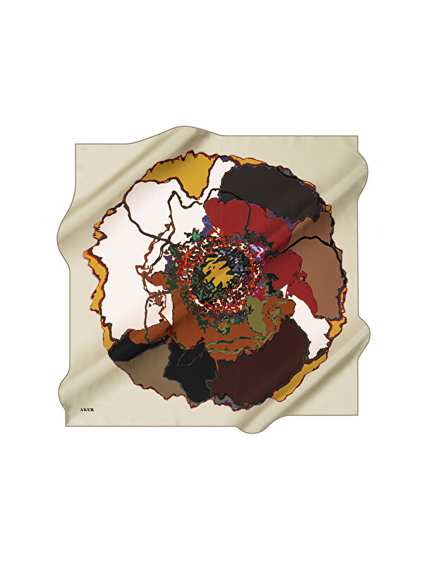 AKER Açık Yeşil 90X90 İpek Twilll Eşarp