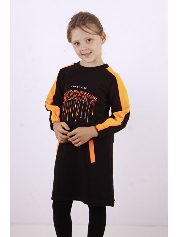 Toontoykids Kız Çocuk Honey Baskılı Elbise