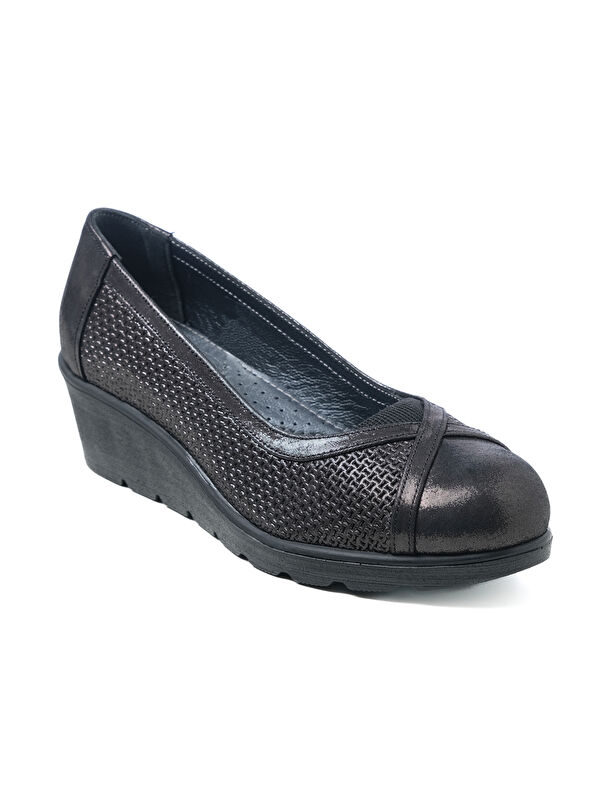 John May Kadın Topuklu Ayakkabı EL-6407-3-709 Black Purple (2523)
