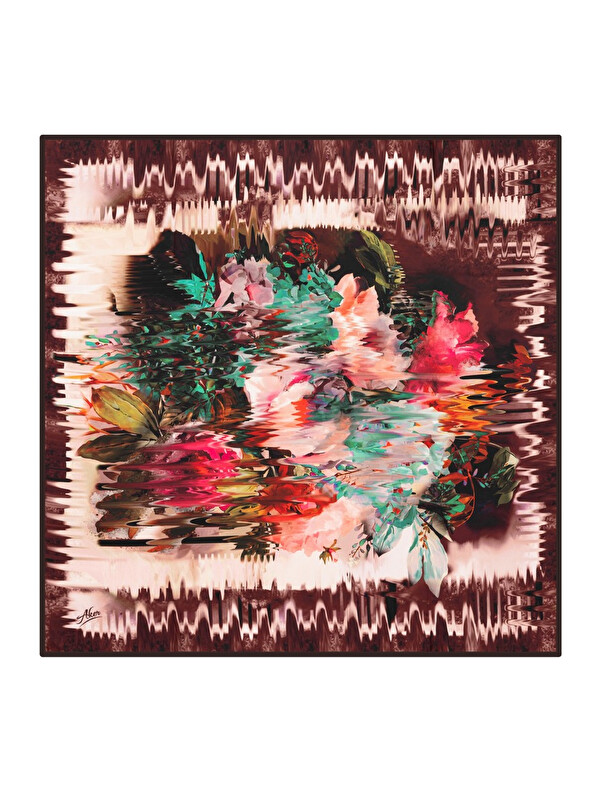 AKER Açık Kahverengi 90X90 Polyester Twill Eşarp