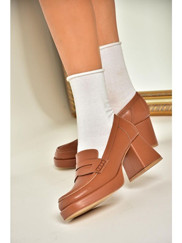 T5690137 Taba Kadın Topuklu Ayakkabı - Görsel 3