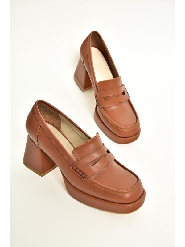 T5690137 Taba Kadın Topuklu Ayakkabı - Görsel 4