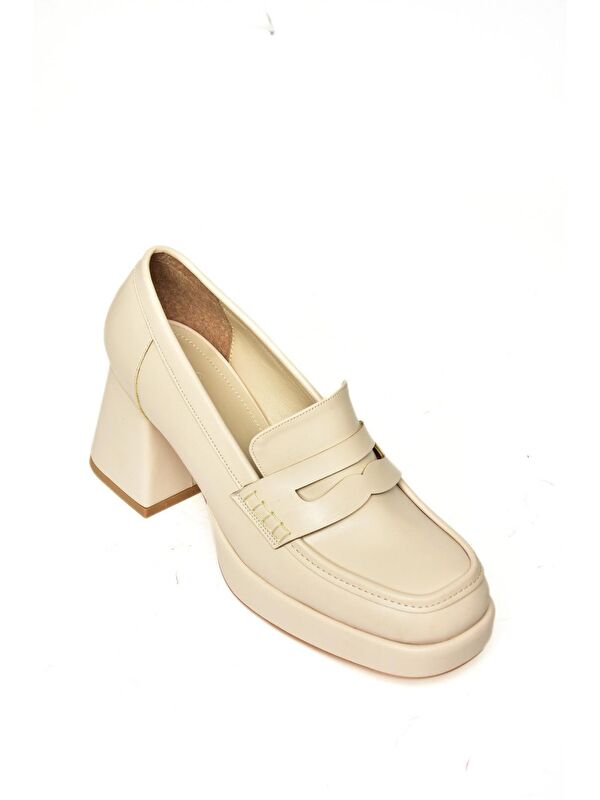 T5690137 Bej Kadın Topuklu Ayakkabı - Görsel 4