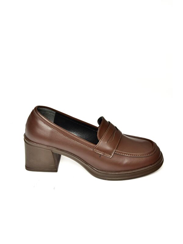 T8201453 Kahverengi Kadın Topuklu Ayakkabı - Görsel 2