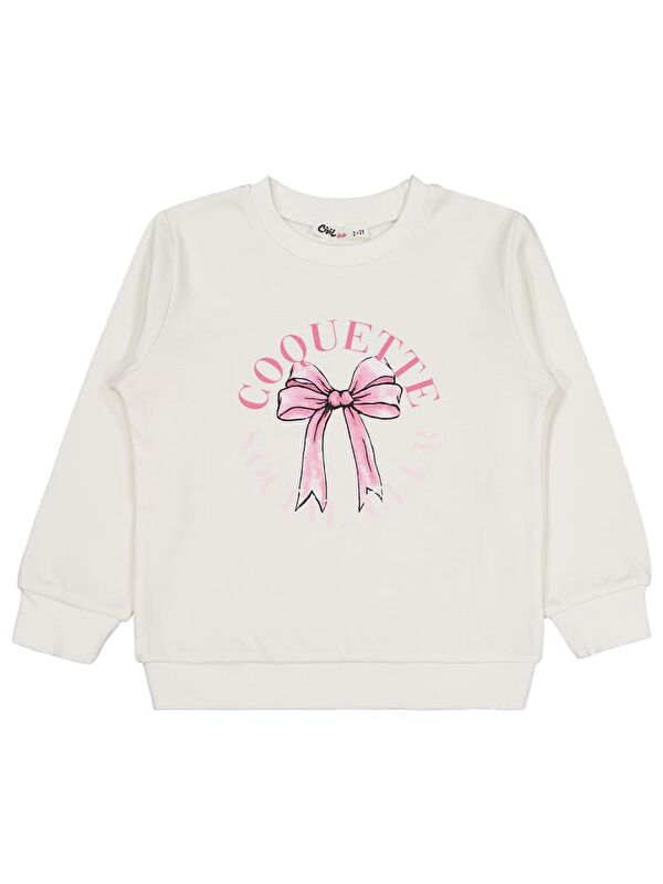 Civil Girls Kurdela Baskılı 2-5 Yaş Sweatshirt