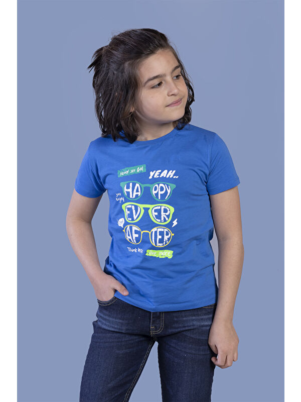 Toontoykids Erkek Çocuk Gözlük Baskılı Tişört