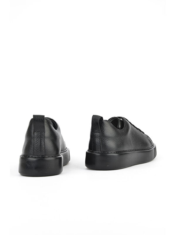 Erkek Hakiki Deri Sneaker 1511026Z875Y Siyah - Görsel 4